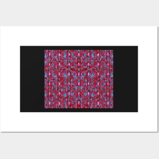 Scarlet Aesthetic Repeating Abstract Pattern Posters and Art